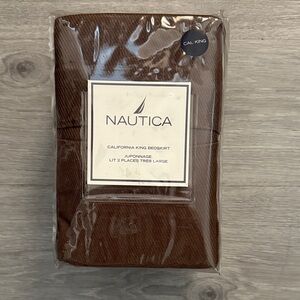NEW Nautica Cal King Bedskirt Dark Brown